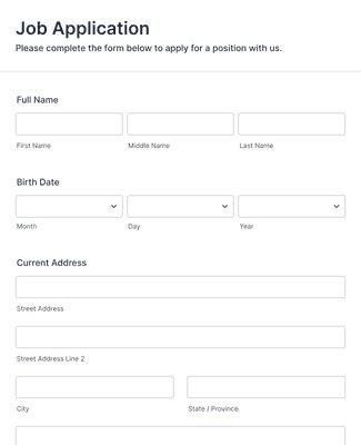 Image result for Basic Job Application Form Template
