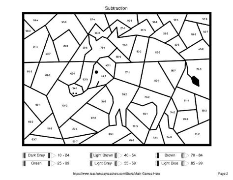 Image result for 2-Digit Subtraction Coloring Sheet