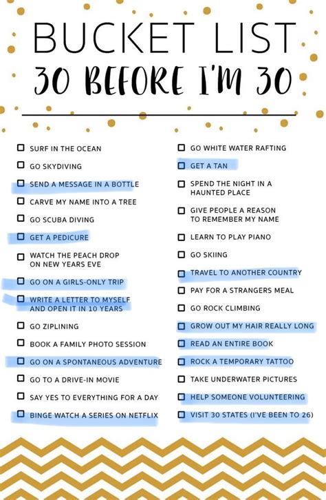 Things to Do Before Turning 30 に対する画像結果