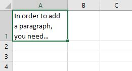 Image result for Excel Writing Text Enter