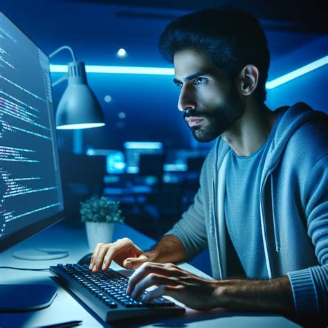 Image result for Man Programming Cartoon Blue Backgorund