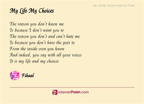 Toradh íomhá ar Choices Poem