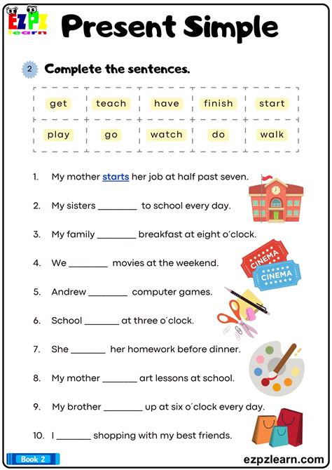 Toradh íomhá ar Present Simple Activity What Worksheet
