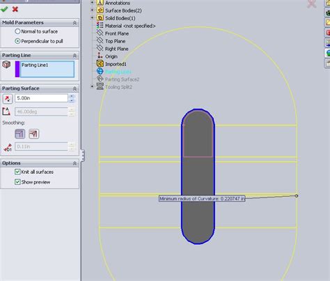 Image result for SolidWorks Parting Line