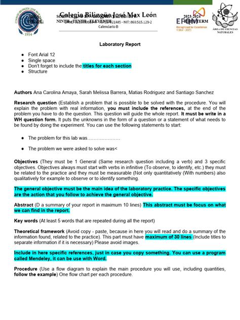 Image result for Laboratory Analysis Report Example