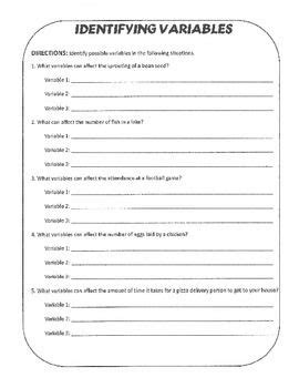 Image result for Identifying Variables Worksheet Book