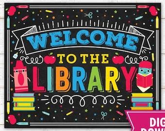 Image result for Library Door Sign