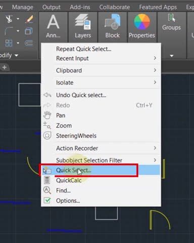 Image result for Quick Select AutoCAD