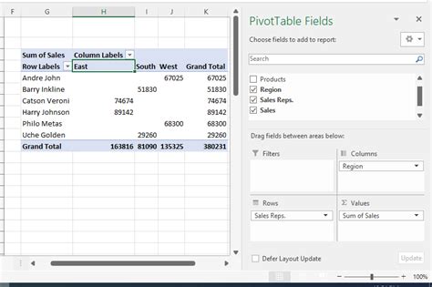 Multidimentional PivotTable に対する画像結果