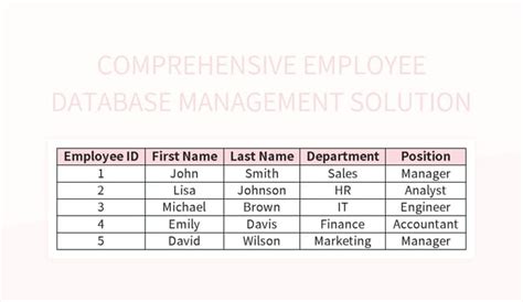 Image result for Employee Management Database Template