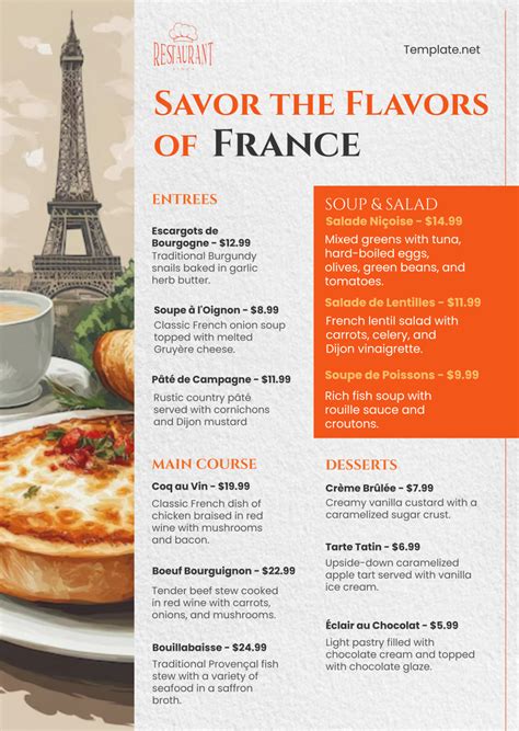 Image result for French Dinner Example