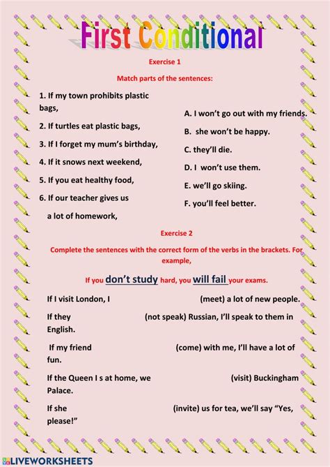 First Conditional Sentences Exercises に対する画像結果