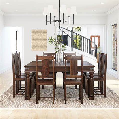 Afbeeldingsresultaten voor Contemporary Square Dining Table for 8