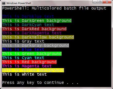 Image result for Batch File Colors