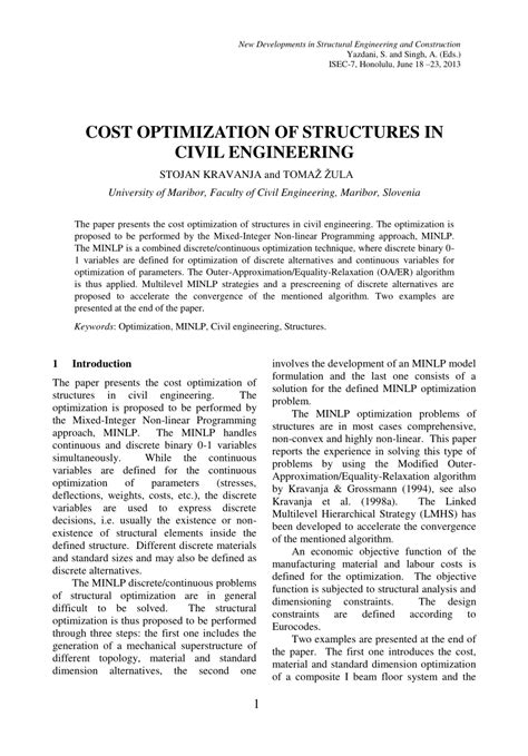 Civil Engineering Optimization Problems に対する画像結果