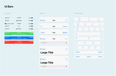 Image result for iOS UI Panels Bar