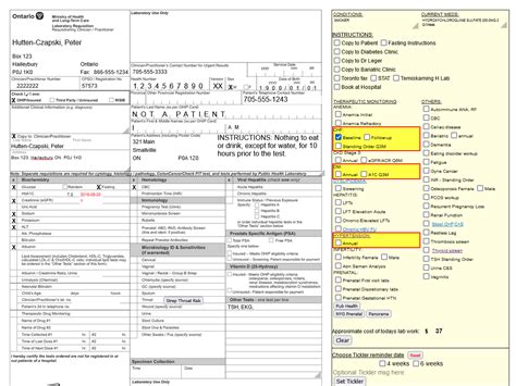 Image result for OHIP Lab Requisition