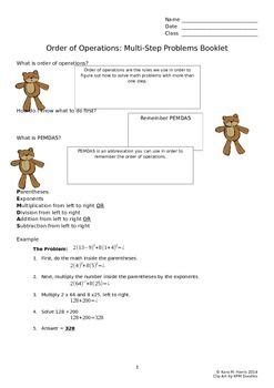 Image result for Order of Operations Multi-Step Worksheets