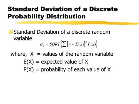 Image result for Standard Deviation of Discrete Random Variable Formula