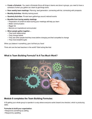 Image result for Team Building Module Outline