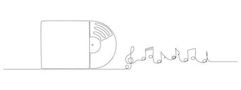 Toradh íomhá ar Continuous Line Drawing Record Album