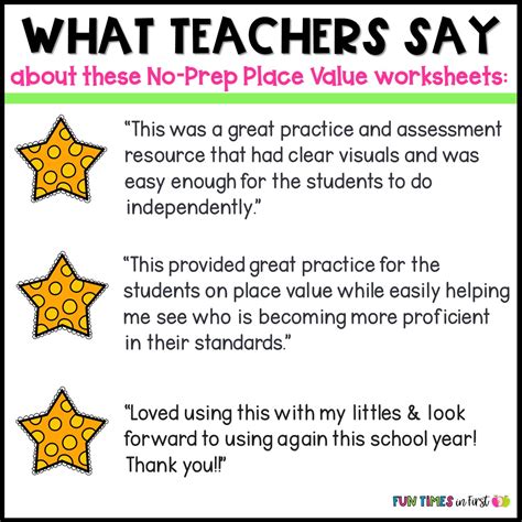 Toradh íomhá ar Place Value Activity Using Pictures First Grade