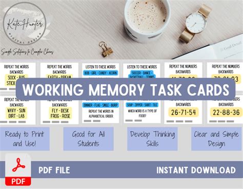 Image result for Working Memory Task