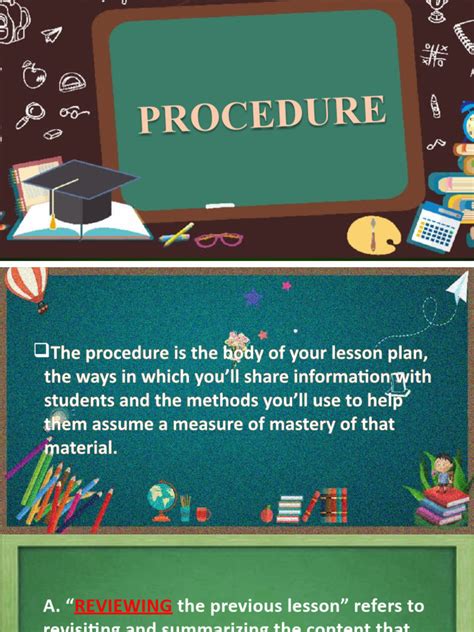 Image result for Lesson Plan Procedure Sample