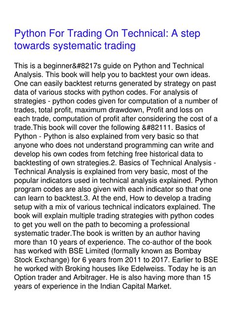 Image result for Books for Python Systematic Trading
