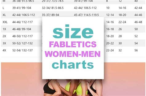 Fabletics Size Chart and Fitting Guide for Men and Women