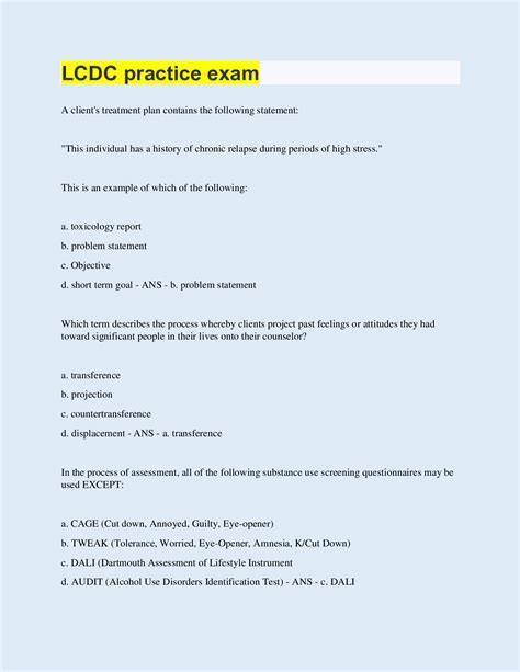 Toradh íomhá ar Lcdc Practice Exam