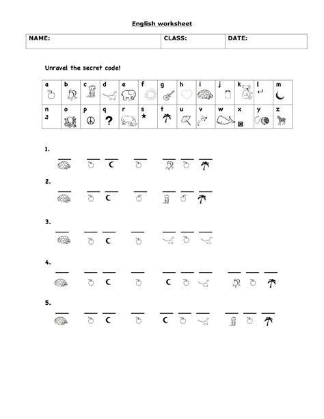 Toradh íomhá ar Free Printable Coding Worksheets
