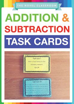 Image result for Adding and Subtracting Task Cards