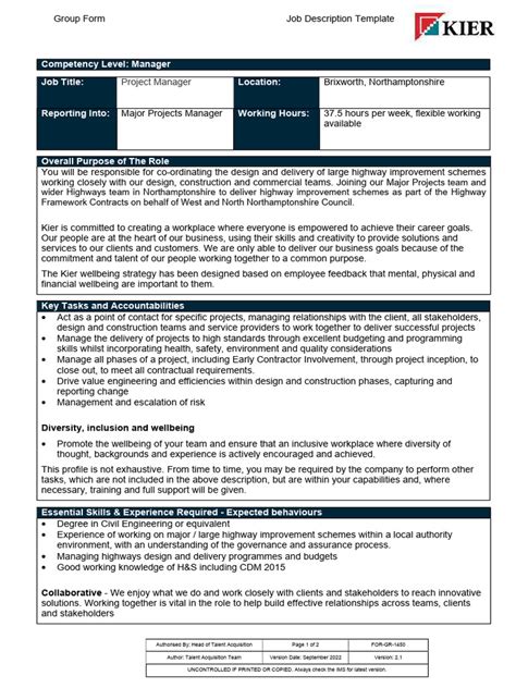 Image result for Project Manager Job Description Sample