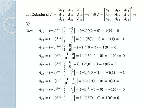 Image result for Cofactor Matrices