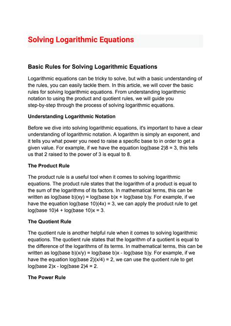 Toradh íomhá ar Logarithmic Rules