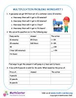 Image result for Fourth Grade Multiplication Word Problems