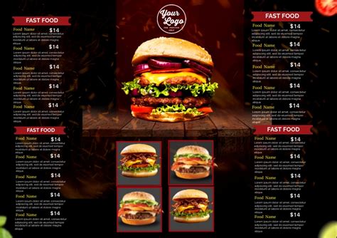 Burger Menu Template | PosterMyWall