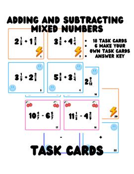 Image result for Adding and Subtracting Task Cards