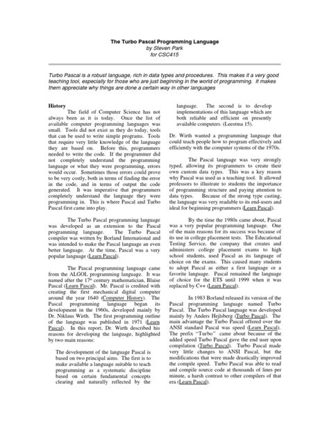 Image result for First Programing Langauge Pascal Language