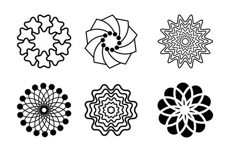 Toradh íomhá ar Simple Geometric Flower Design