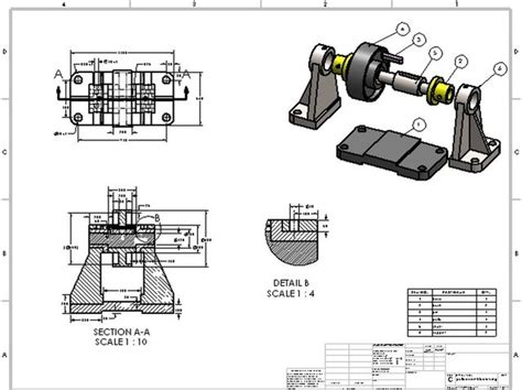 Toradh íomhá ar Assembly Assy Drawing SolidWorks