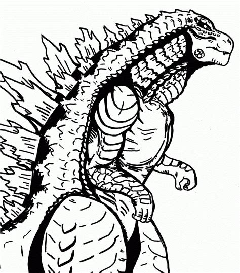Godzilla Coloring Pages Printable に対する画像結果