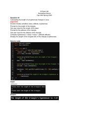 Toradh íomhá ar Hypotenuse Method Write in Java