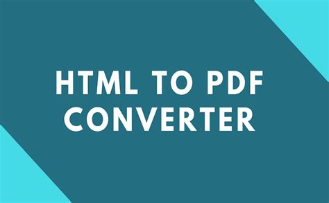 Image result for How to Convert an HTML to PDF