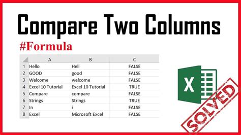 Image result for Find a Match Between Two Columns in Excel