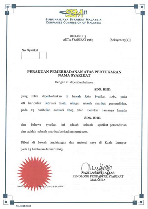 Image result for Borang D SSM Sample