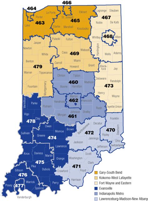 Image result for Indiana Zip Code Laminated Map