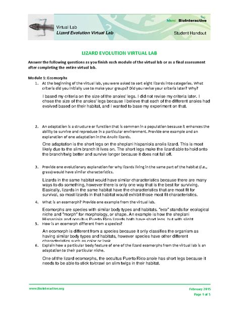 Evolution in Action Data Analysis BioInteractive Answer Key に対する画像結果