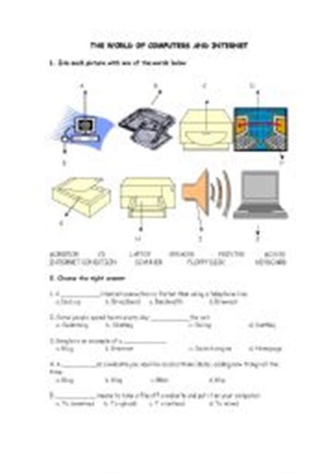 Image result for ESOL Computer Worksheet